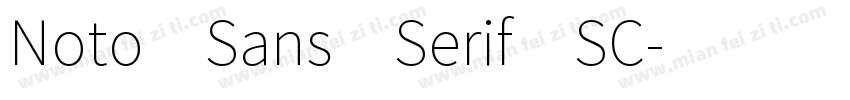 Noto Sans Serif SC字体转换